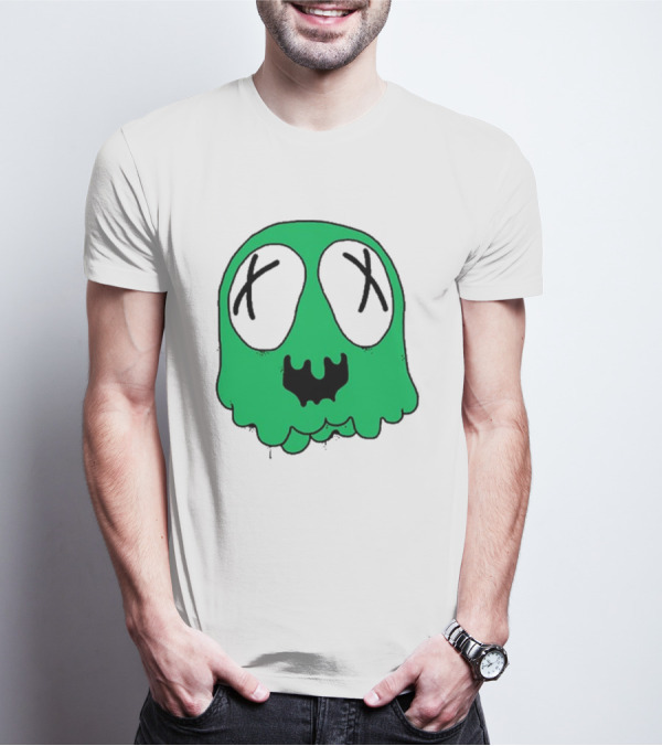 Ghost Sludge Life Green Dripping Skull With Crossed-Out Eyes T-Shirt