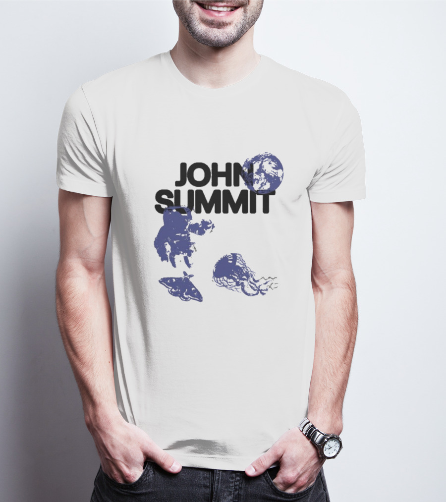 JOHN SUMMIT Astronaut Jellyfish Moon Blue Exploration T-Shirt