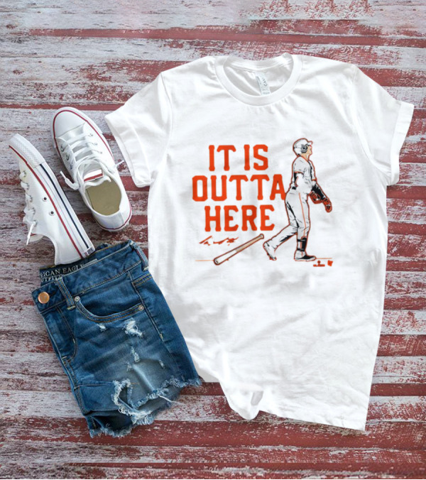 Mike Yastrzemski It Is Outta Here Baseball Signature Print T-Shirt