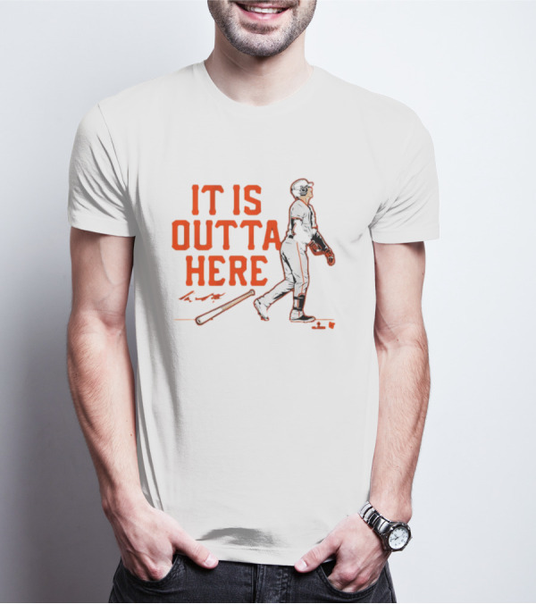 Mike Yastrzemski It Is Outta Here Baseball Signature Print T-Shirt