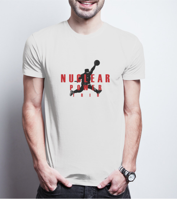 Nuclear Power Trio Jumpman Silhouette Basketball Movement T-Shirt