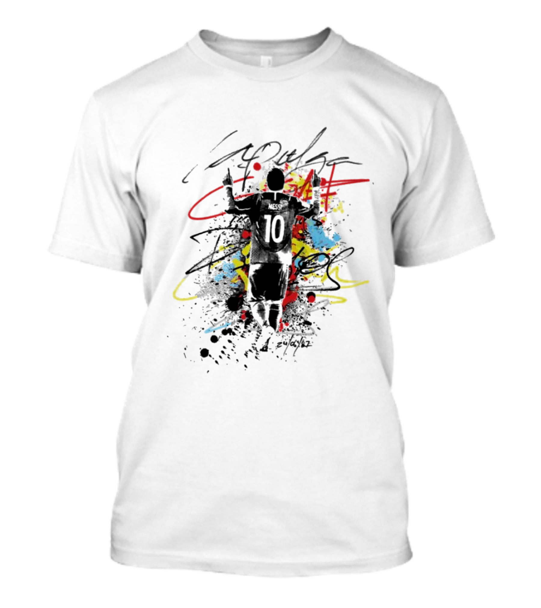 Signature Messi LA Pulga Paint Soccer T-Shirt
