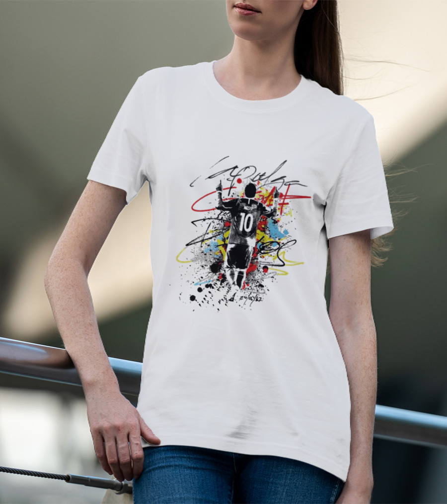Signature Messi LA Pulga Paint Soccer T-Shirt