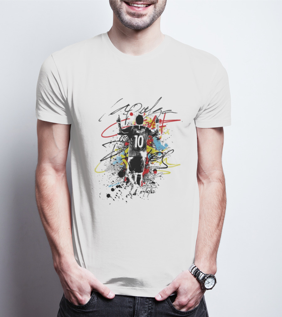 Signature Messi LA Pulga Paint Soccer T-Shirt
