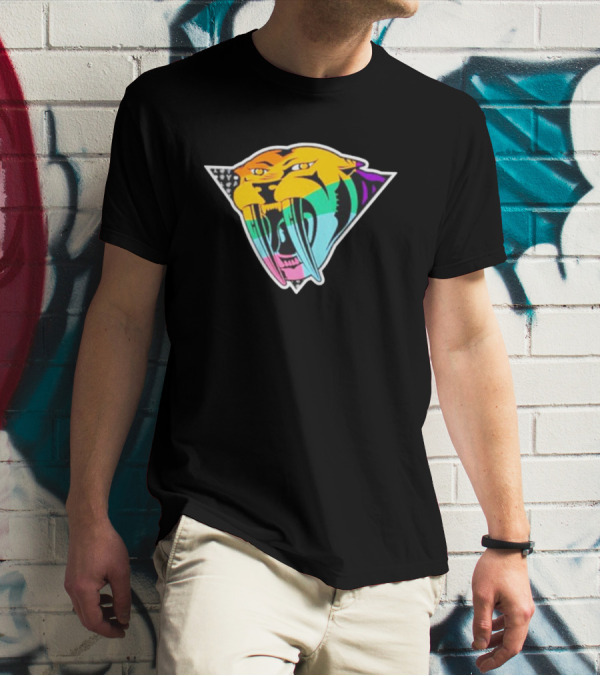 Landon Matney Nashville Predators Pride Rainbow Tiger T-Shirt
