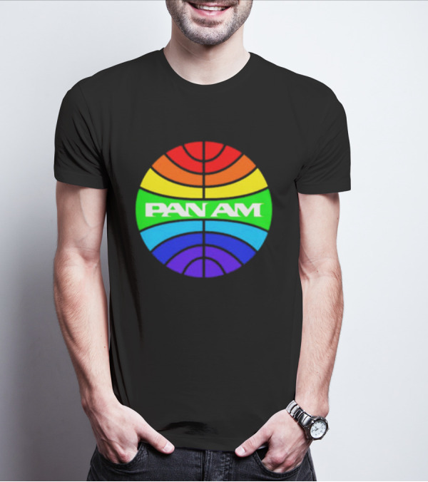 Pan Am Rainbow Circular Emblem T-Shirt