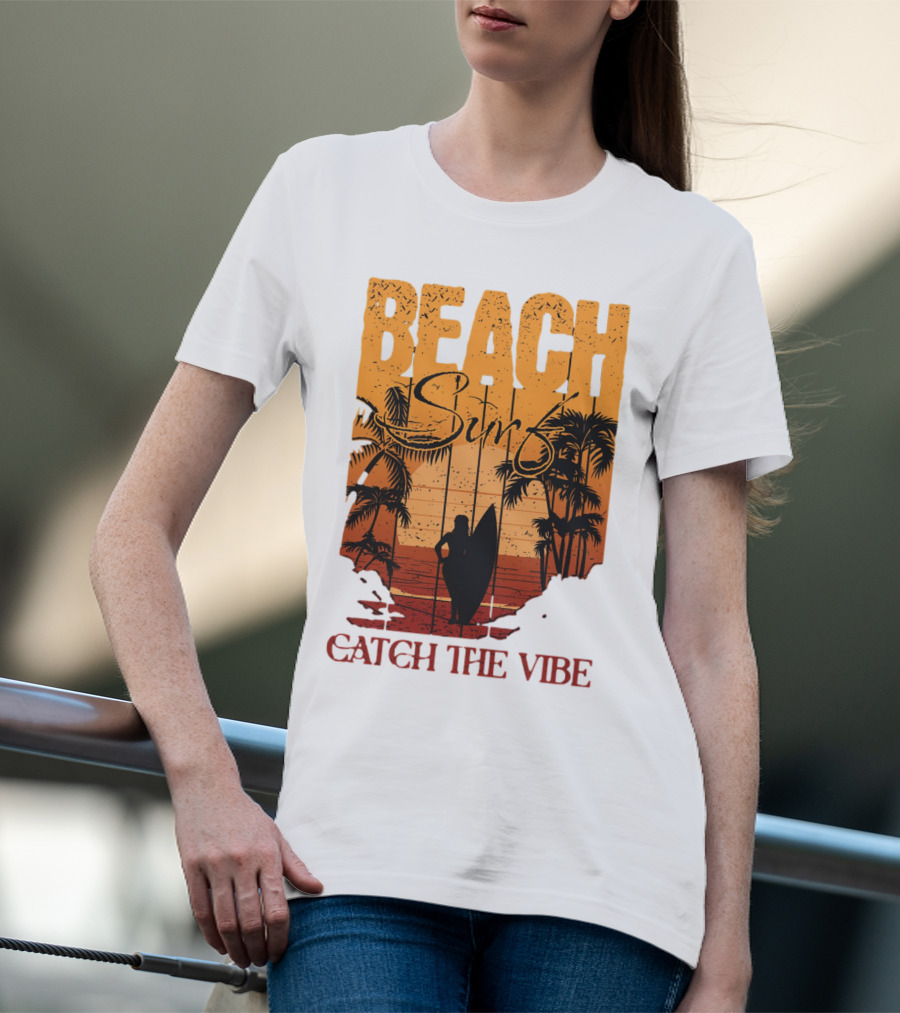 Beach Surf Catch The Vibe T-Shirt