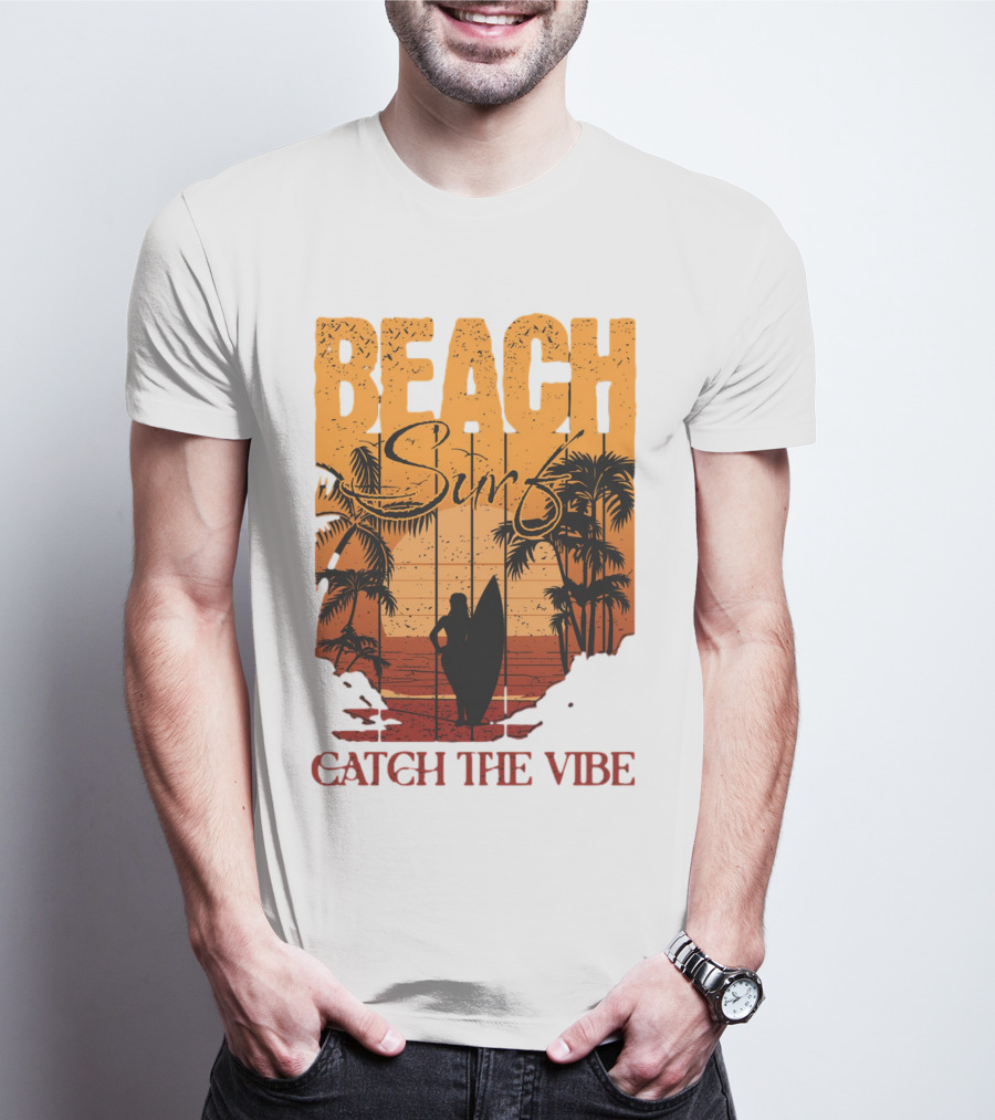 Beach Surf Catch The Vibe T-Shirt