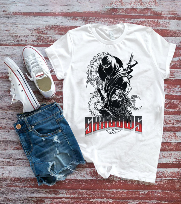 Shadows Ninja Warriors With Swords And Serpents T-Shirt