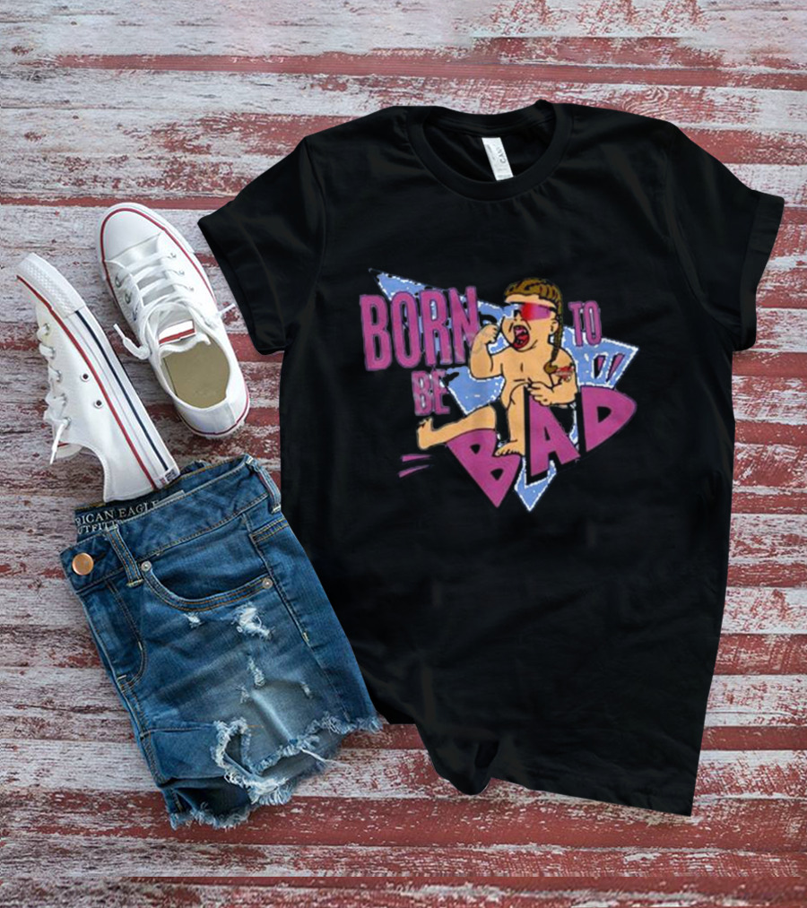 2800studio Joey Janela Born To Be Bad Retro Cartoon Baby T-Shirt