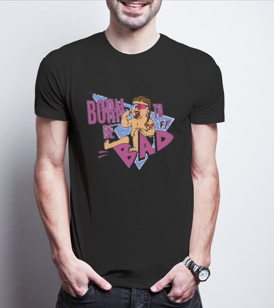 2800studio Joey Janela Born To Be Bad Retro Cartoon Baby T-Shirt