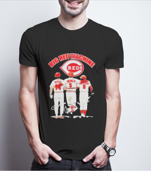 Big Red Machine Cincinnati Reds Rose Bench Morgan T-Shirt