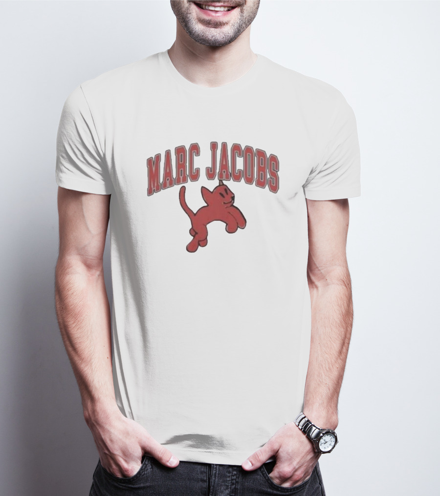 MARC JACOBS Red Cartoon Cat Heaven Collection T-Shirt