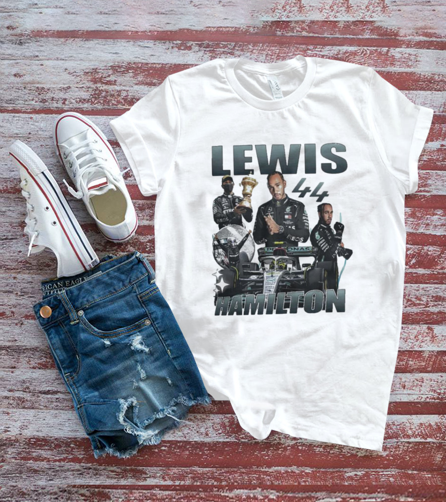 Lewis Hamilton 44 Formula Racing Champion Victory T-Shirt