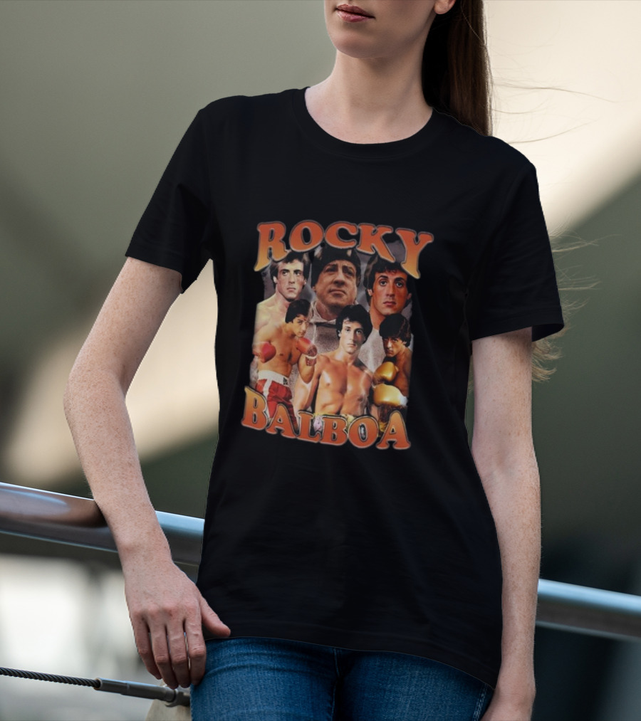 Rocky Balboa Movie Character Boxing Legends Montage T-Shirt