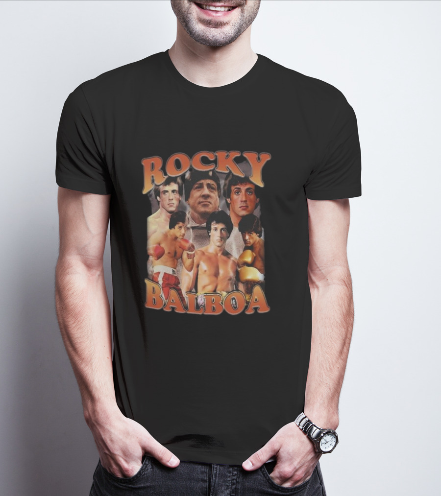 Rocky Balboa Movie Character Boxing Legends Montage T-Shirt