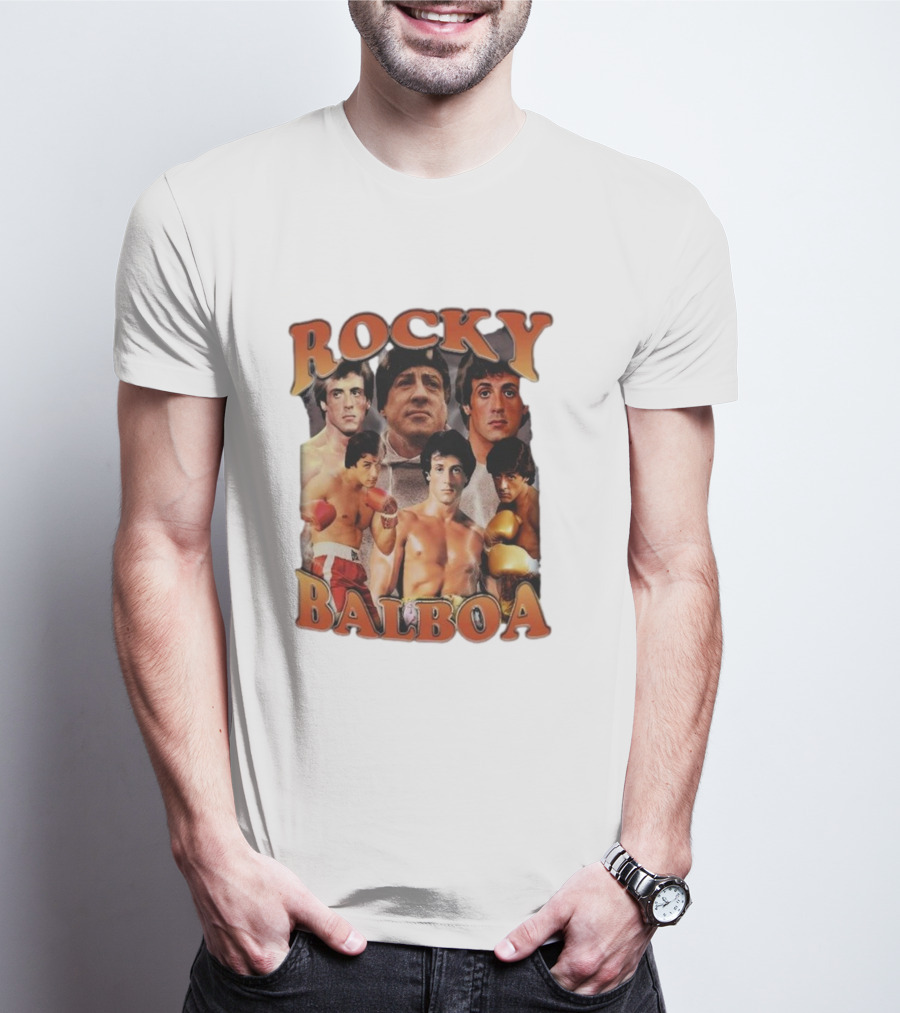 Rocky Balboa Iconic Boxing Legend Film Character Montage T-Shirt