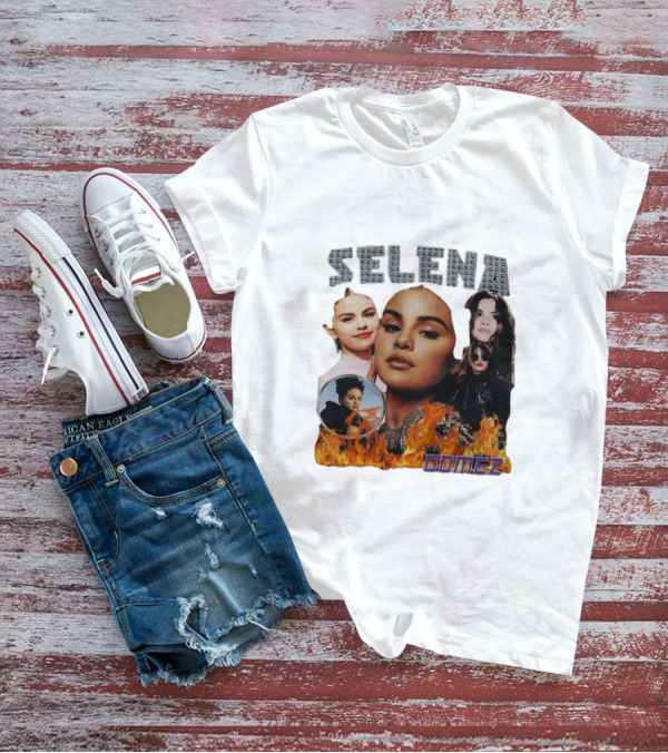 Selena Gomez Flame Collage Homage T-Shirt