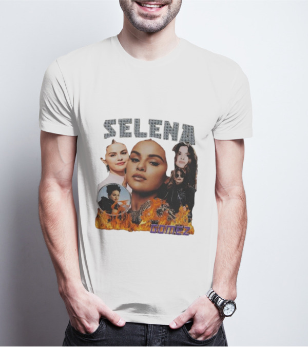 Selena Gomez Flame Collage Homage T-Shirt