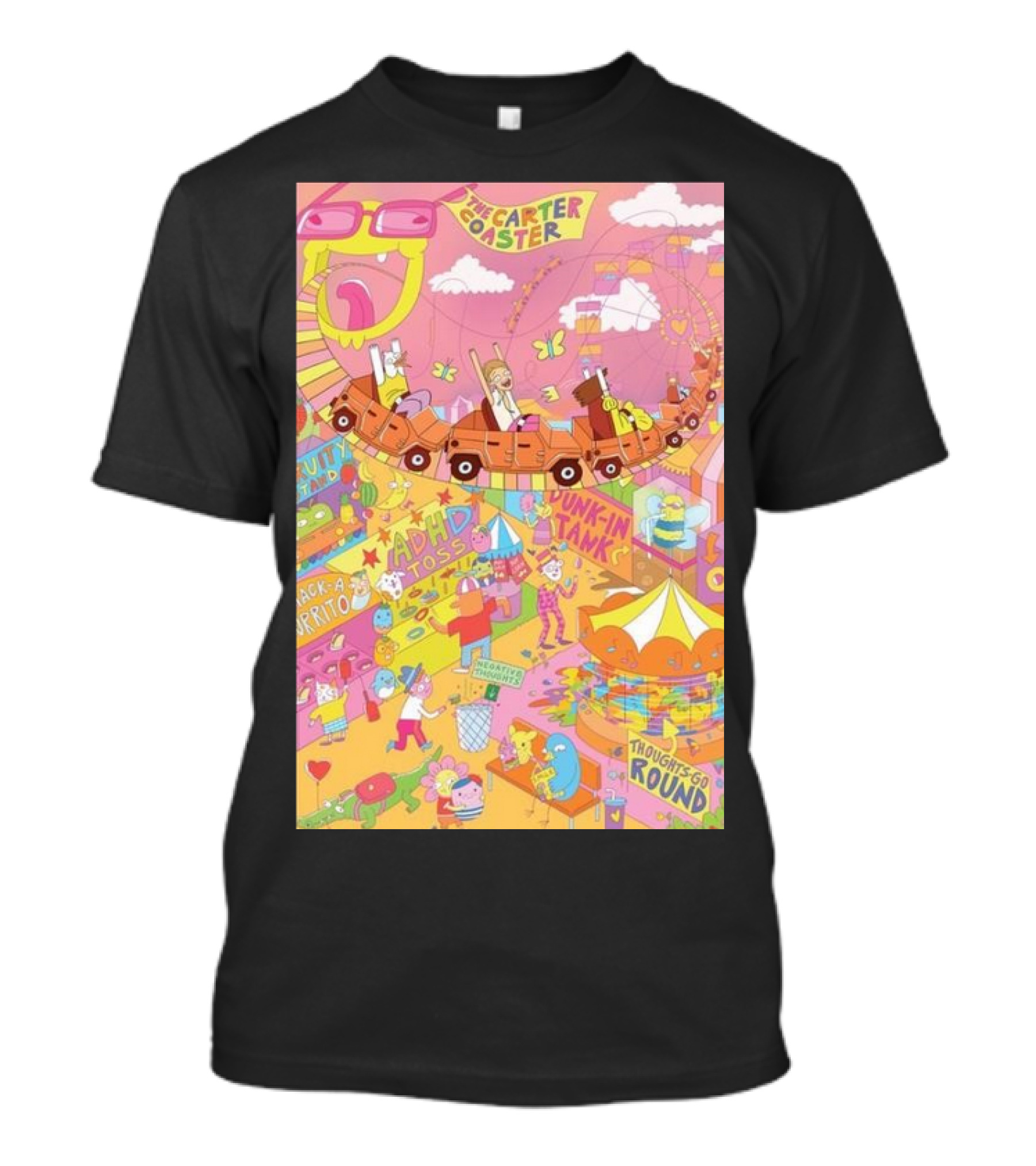 The Carter Coaster Fun Park Adventure ADHD Toss Dunkin Tank Fiesta T-Shirt