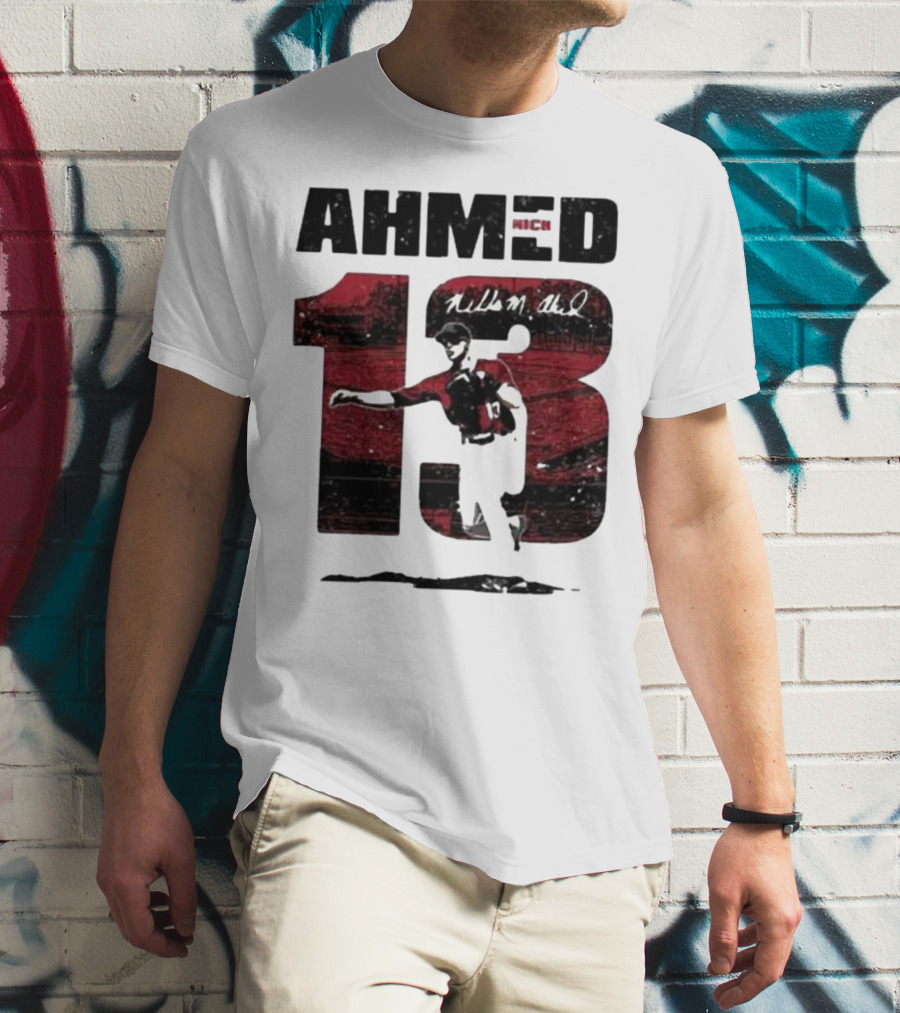 Nick Ahmed 13 Arizona Diamondbacks Baseball Player T-Shirt
