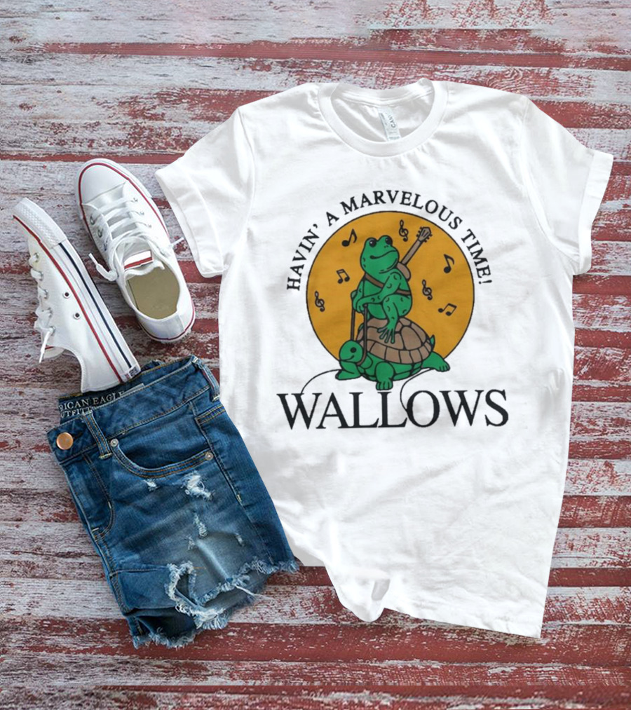 Wallows Havin' A Marvelous Time Frog And Turtle Cloud Dye T-Shirt