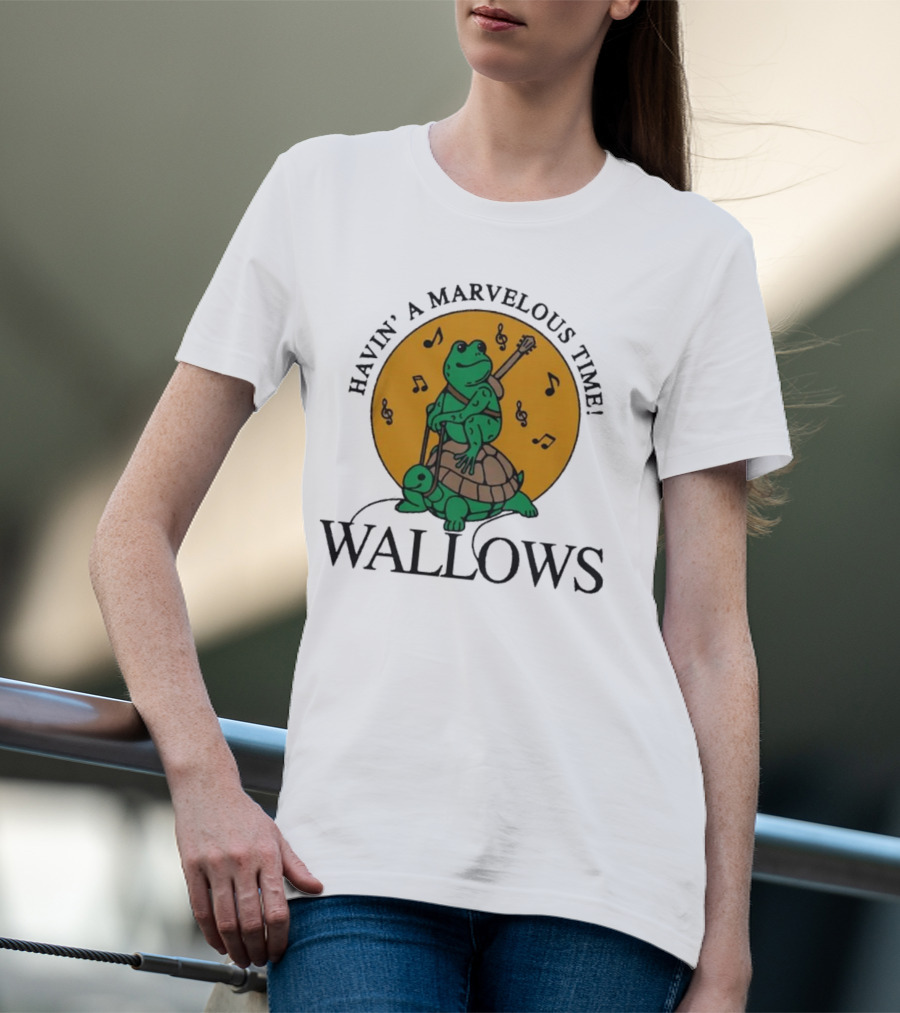 Wallows Havin' A Marvelous Time Frog And Turtle Cloud Dye T-Shirt