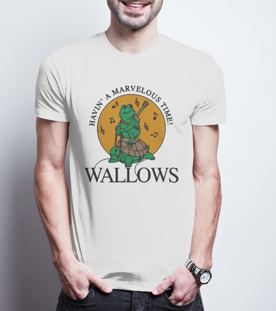 Wallows Havin' A Marvelous Time Frog And Turtle Cloud Dye T-Shirt