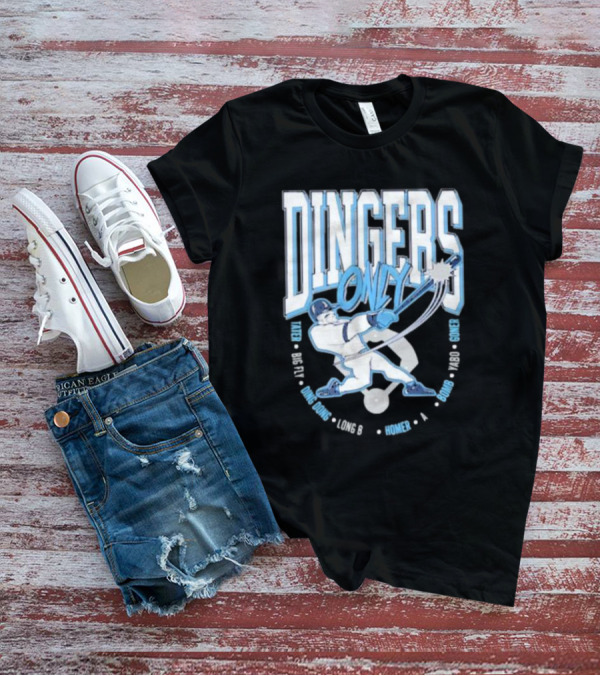 Dingers Only Tape Measure Big Fly Long B Homer Yabo Goner Bomb T-Shirt