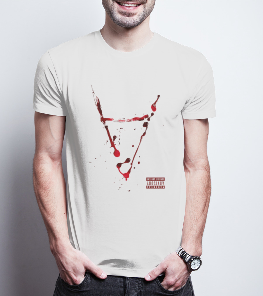 Doja Cat Attention Blood Streaks Symbol Explicit Content Warning T-Shirt