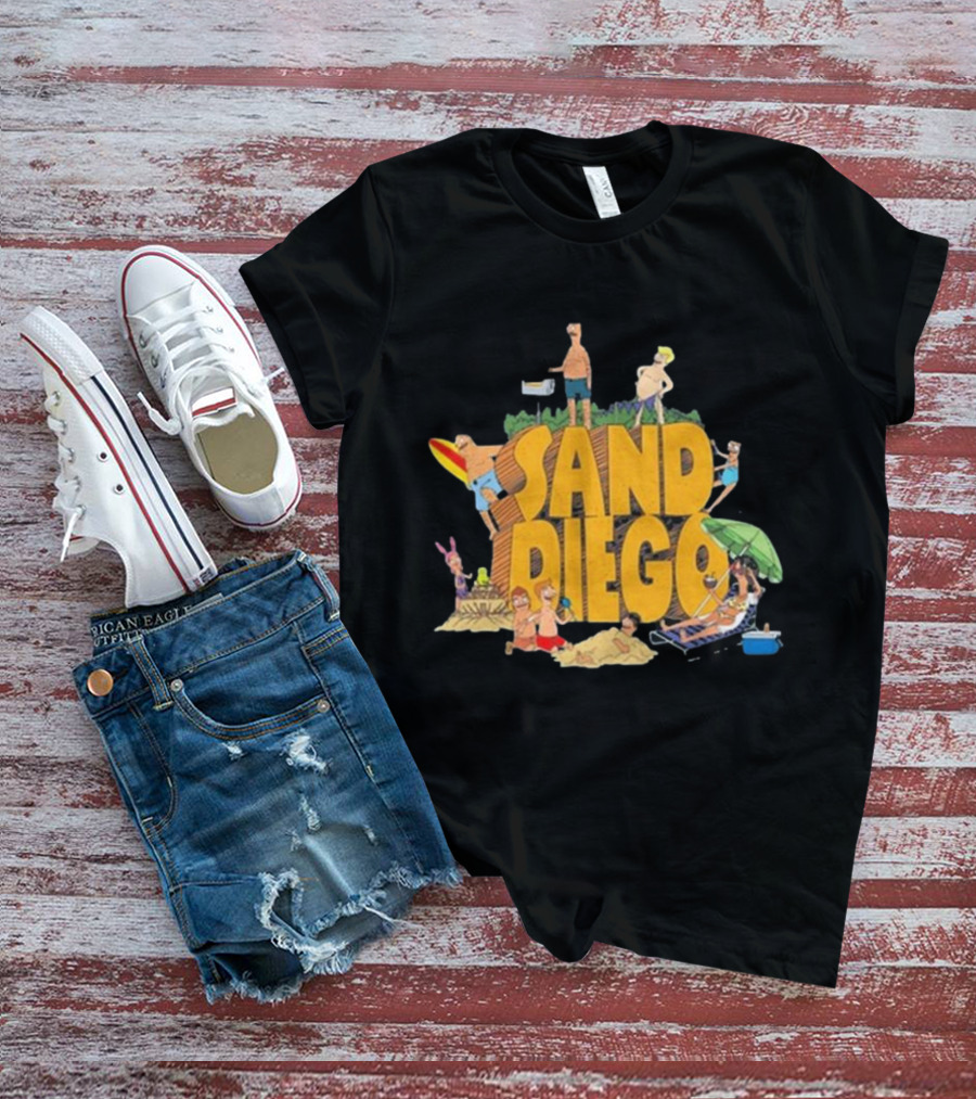 Sand Diego Bob's Burgers Characters Beach Fun T-Shirt