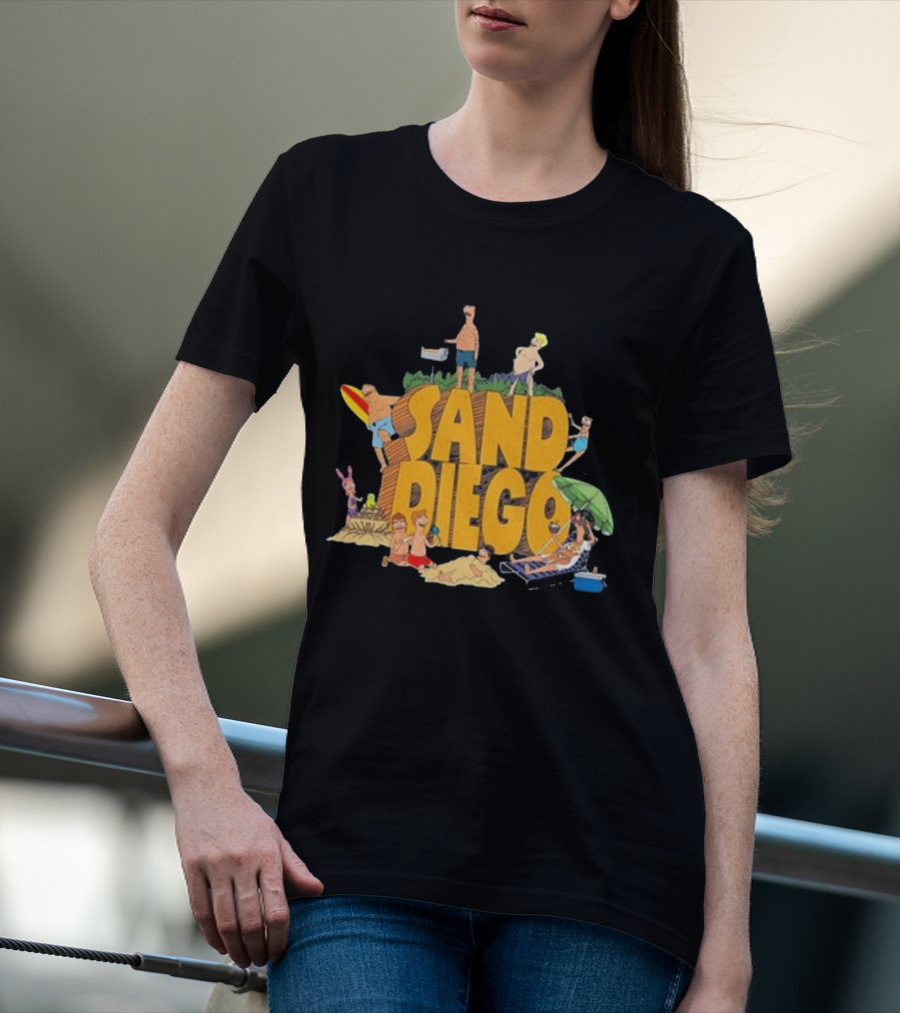 Sand Diego Bob's Burgers Characters Beach Fun T-Shirt