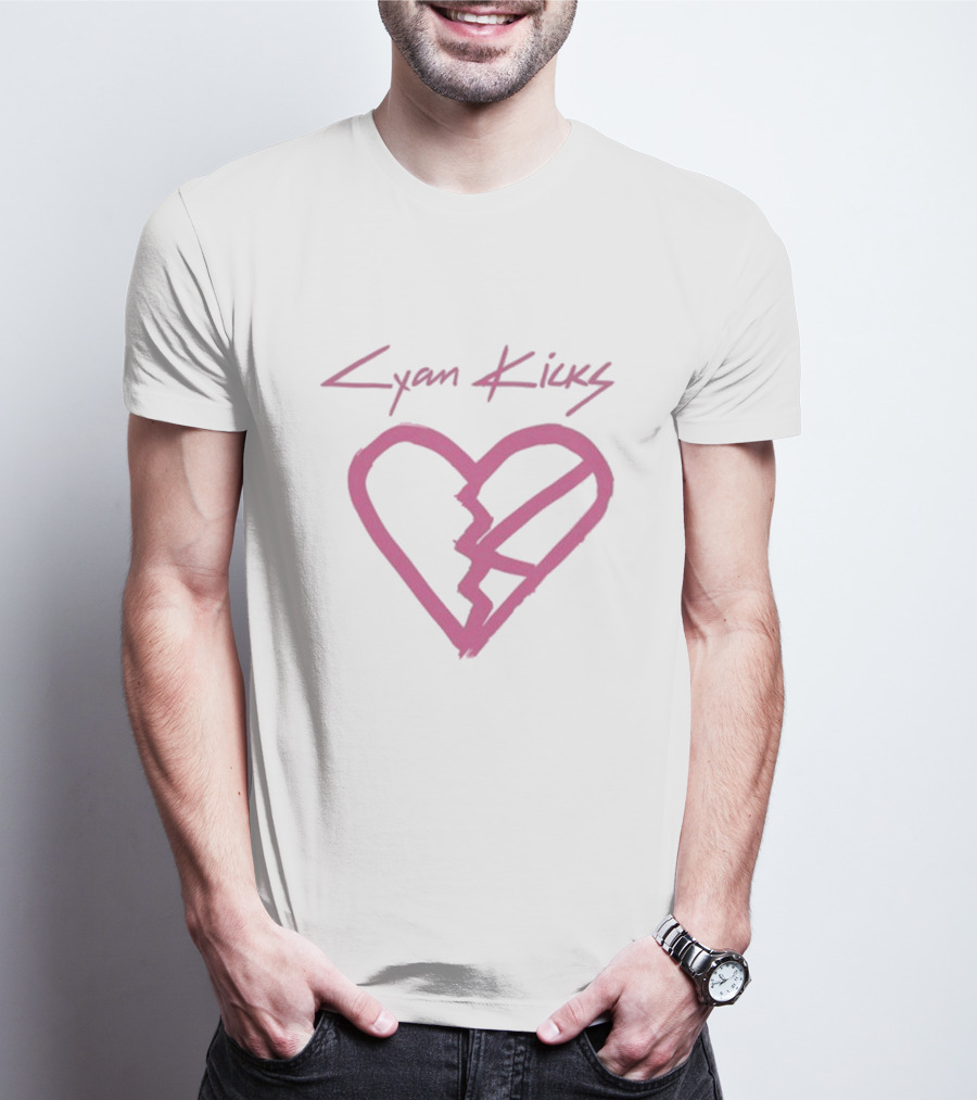 Cyan Kicks Broken Heart Mockup T-Shirt