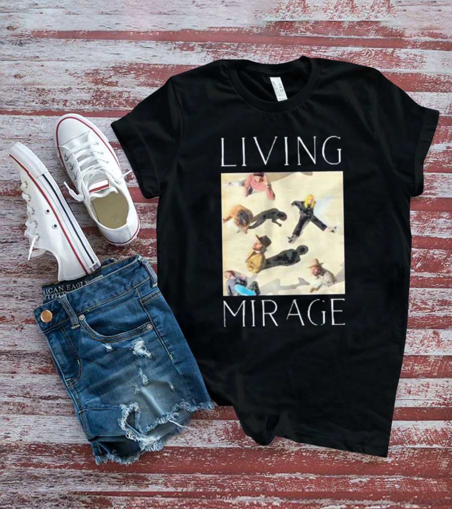 LIVING MIRAGE Album Cover With Band Members Aerial View T-Shirt