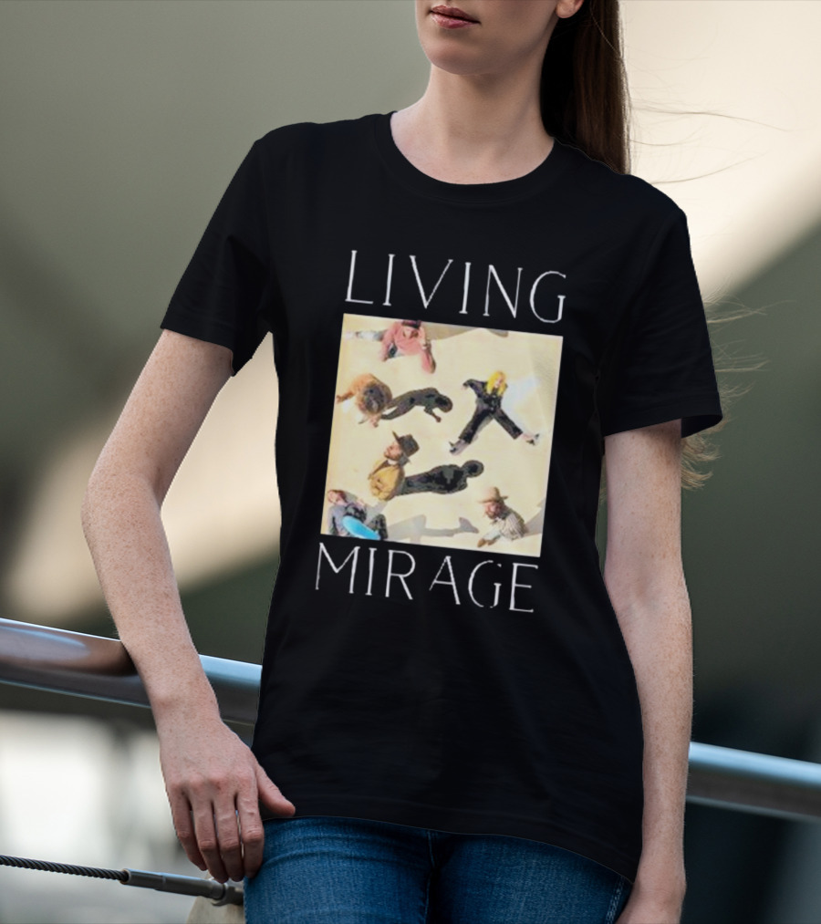 LIVING MIRAGE Album Cover With Band Members Aerial View T-Shirt