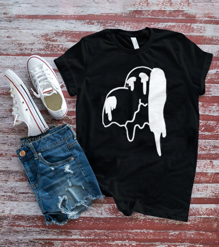 Snoopy Melting Drip Black White T-Shirt