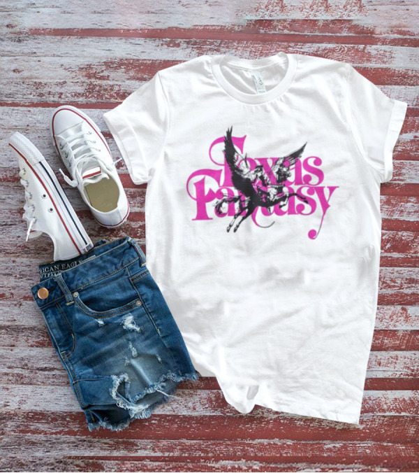 Texas Fantasy Mixed Media Typography T-Shirt