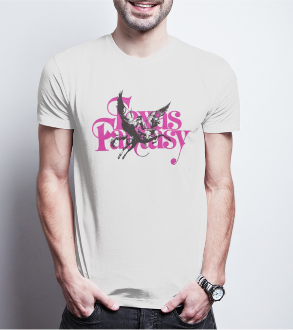 Texas Fantasy Mixed Media Typography T-Shirt