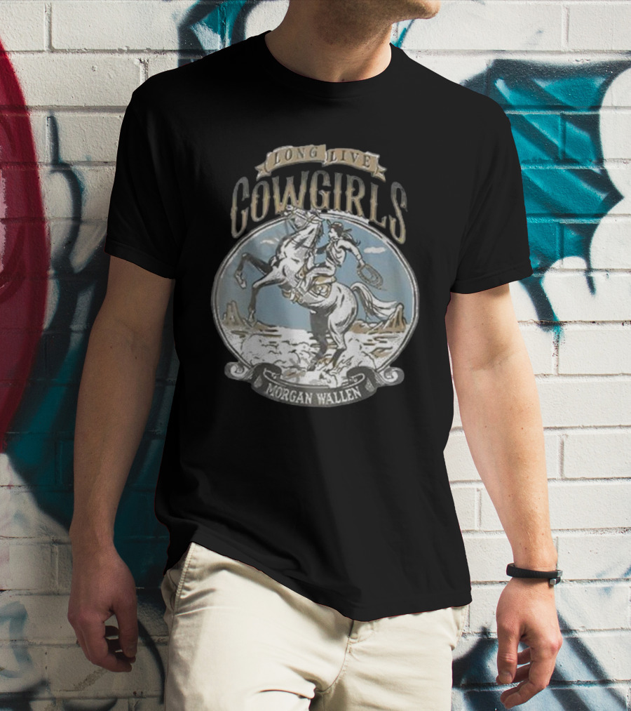 Long Live Cowgirls Morgan Wallen Vintage Rodeo Scene T-Shirt