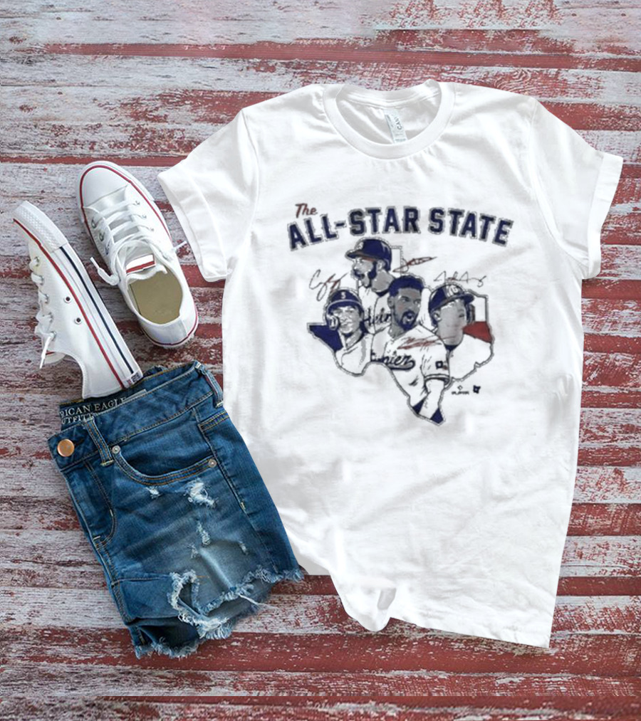 The All-Star State Baseball Signatures Texas T-Shirt