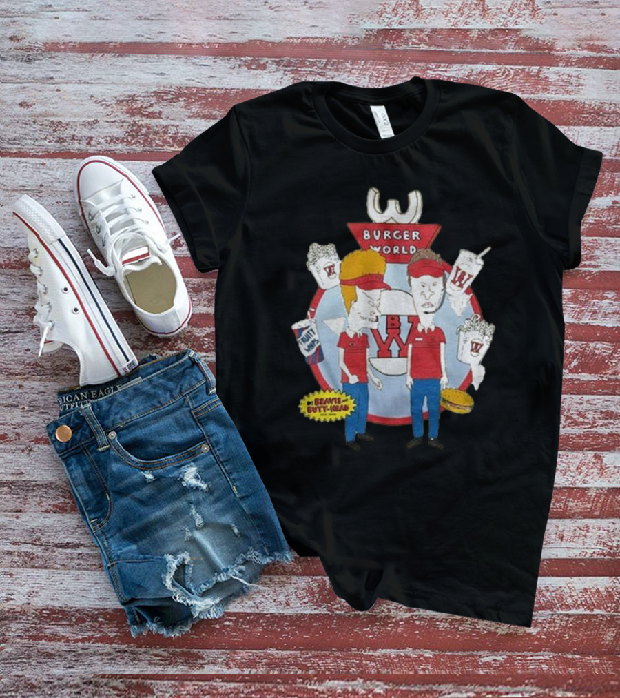 Burger World Beavis And Butt-Head Drink Fries T-Shirt