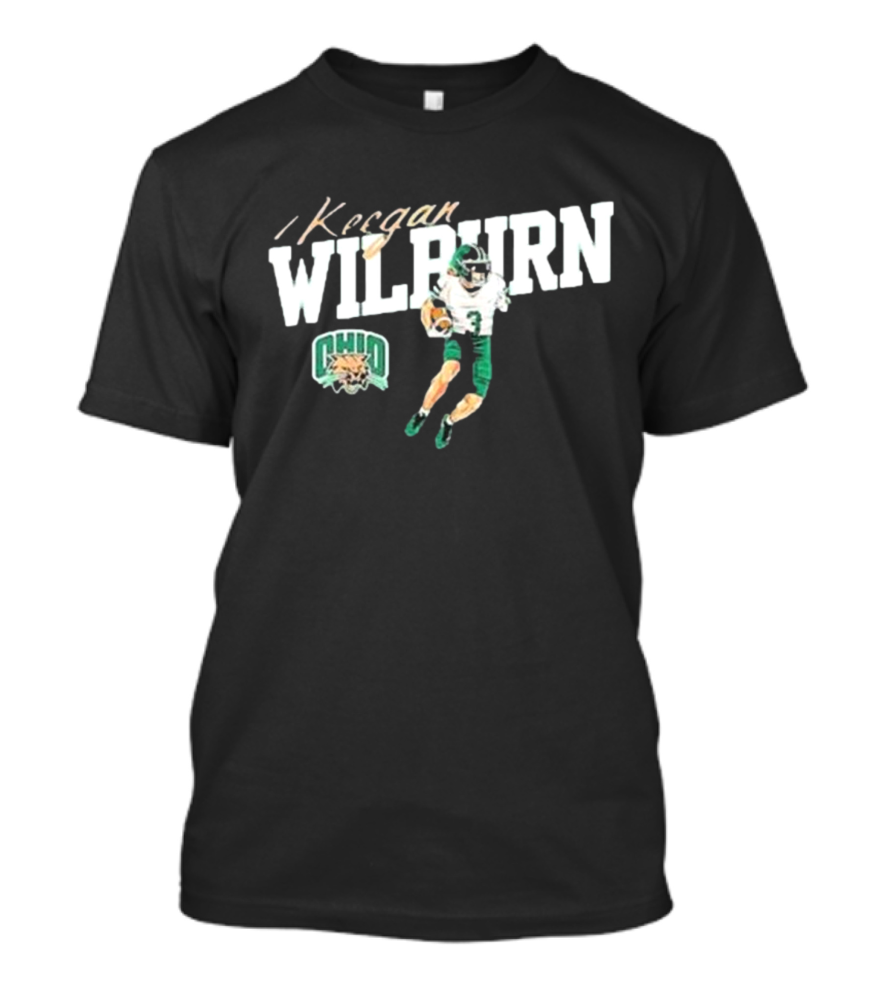 Ohio Bobcats Keegan Wilburn Football Caricature T-Shirt