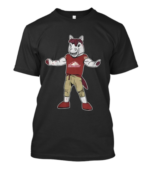 Birmingham Stallions Stanley Mascot Character In Team T-Shirt