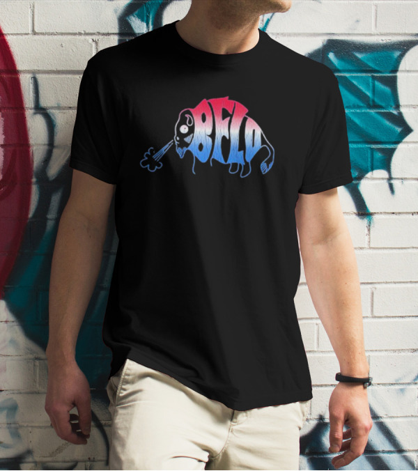 Bflo Buffalo Graphic Red Blue Gradient Buffalo T-Shirt