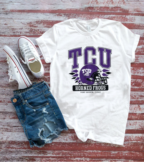 TCU Horned Frogs Football Helmet Fort Worth Texas T-Shirt