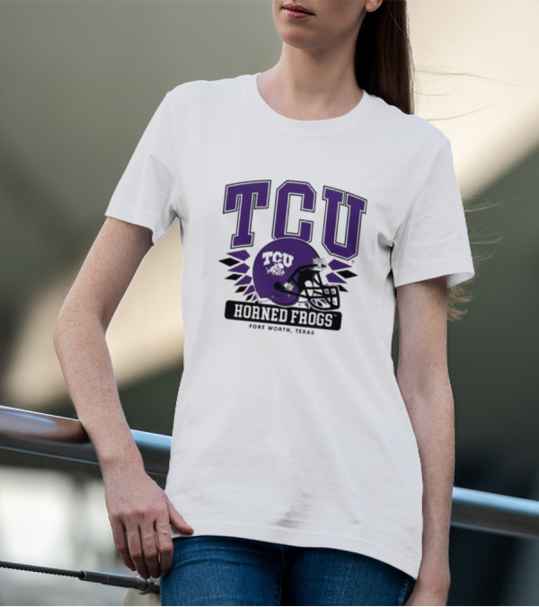 TCU Horned Frogs Football Helmet Fort Worth Texas T-Shirt