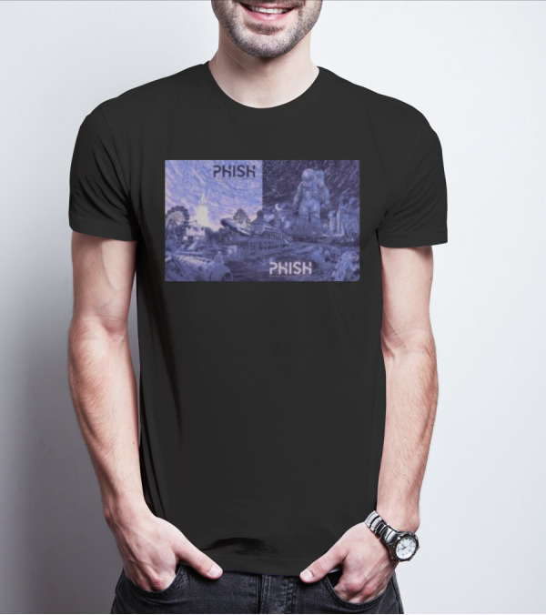 Phish Huntsville Space Astronaut And Carnival Split Scene T-Shirt