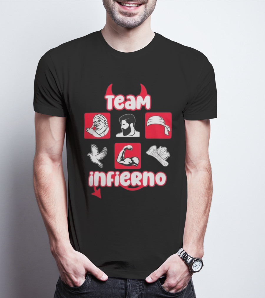 Team Infierno Casa De Los Famosos Trend Icon Set T-Shirt