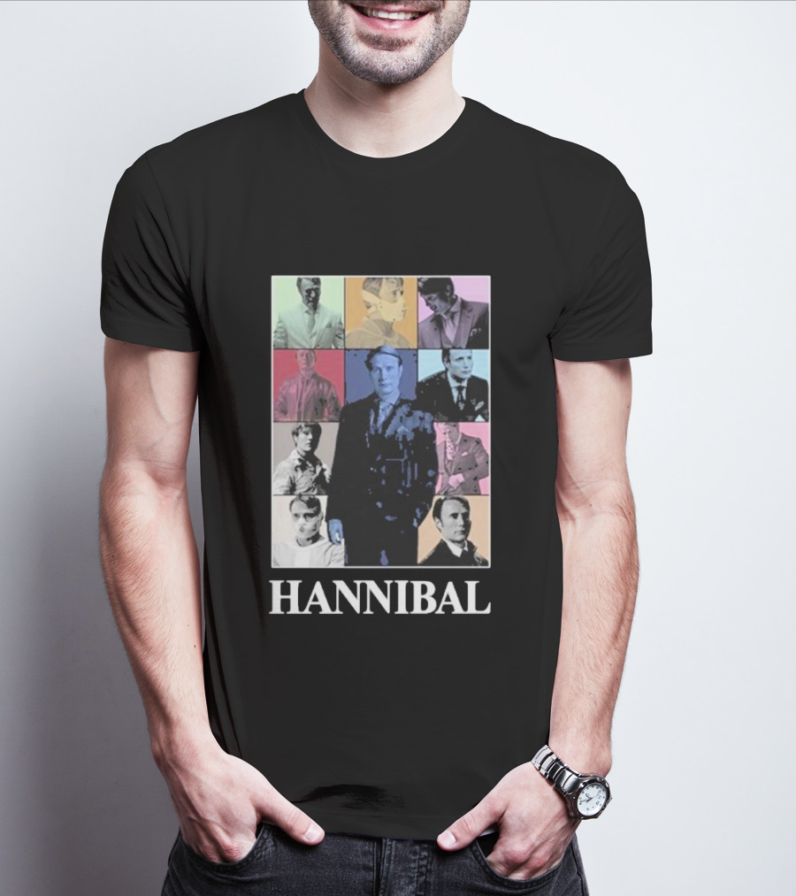 Hannibal Lecter Eras Tour Multicolor Pop Art Squares T-Shirt