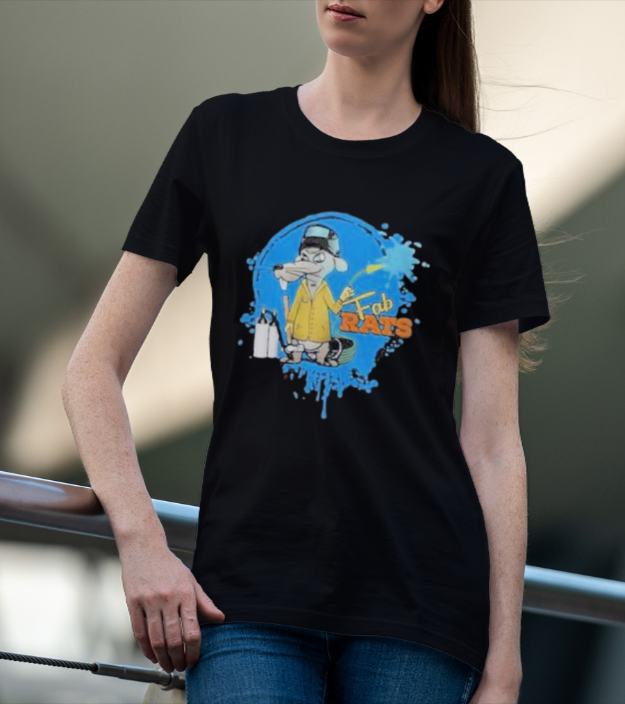 Fab Rats Painter Mouse Cartoon Character T-Shirt